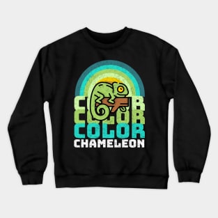 Color Color Color Chameleon Vintage Rainbow Crewneck Sweatshirt